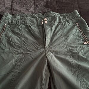 Green Cargo Pants with Zipper Pockets